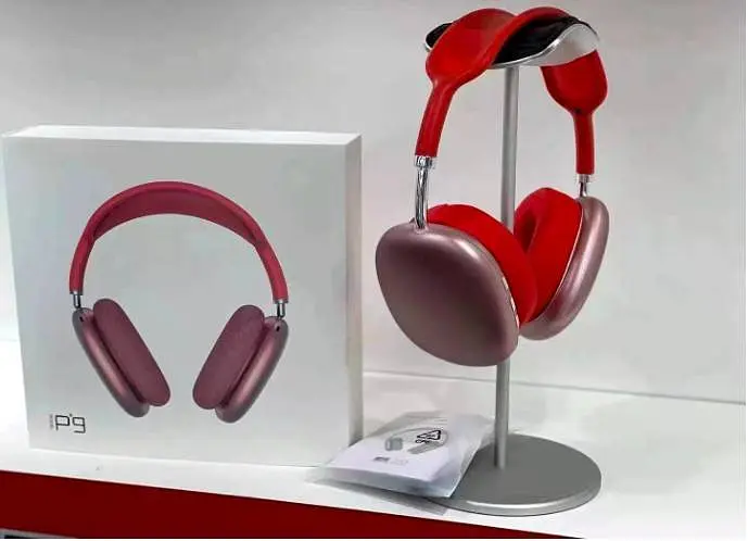 Повнорозмірні бездротові навушники-гарнітура Bluetooth з акумулятором Macaron MP90 з MP3 плеєром/AUX/microSD Червоні - фото 9