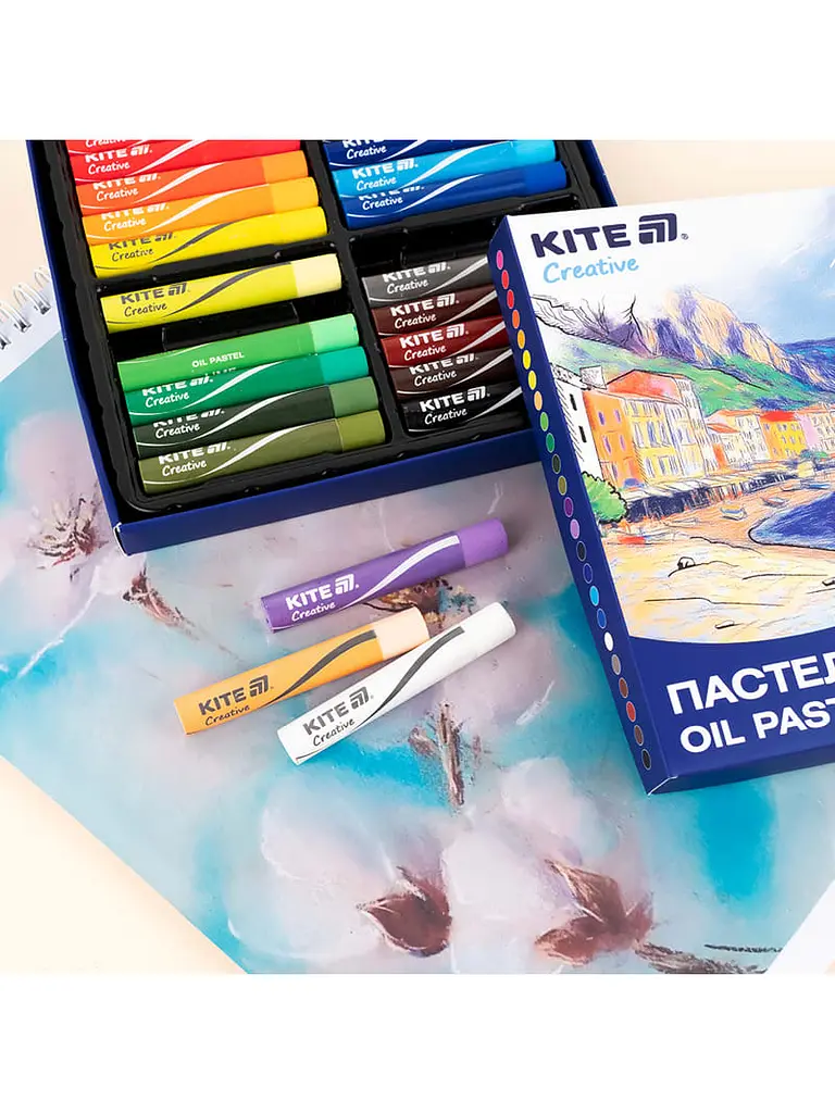 Пастель 24 кол. KITE Creative масляна (K-200-24) - фото 4