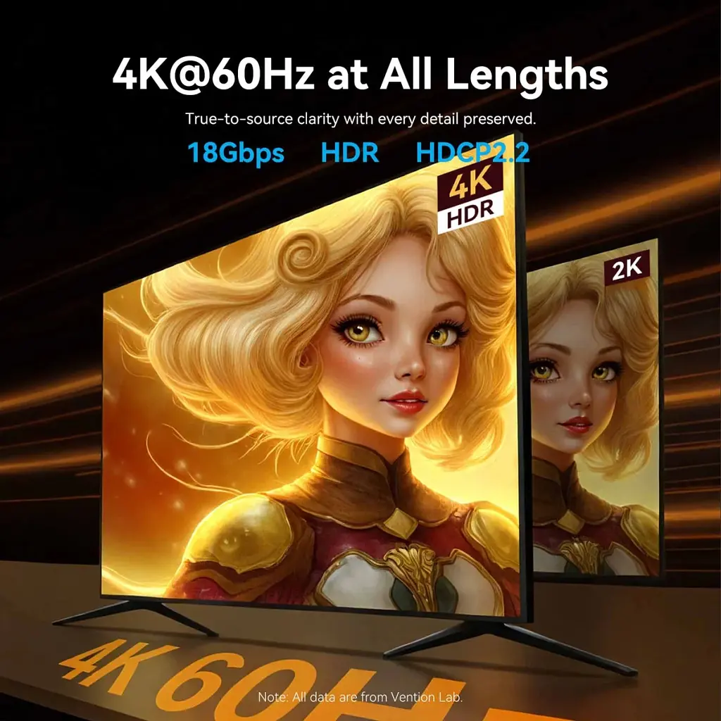 Кабель мультимедійний HDMI M to HDMI M 35.0m 4K60Hz fiber optic black Vention (ALSBU) - фото 4