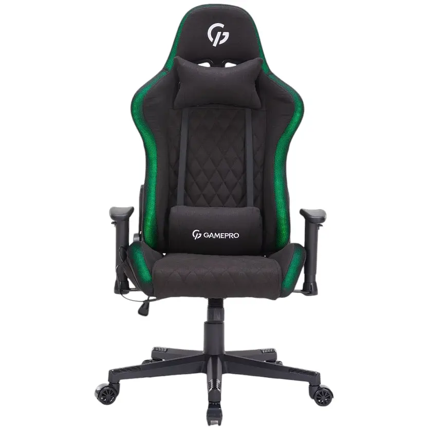 Игровое кресло GamePro RGB Size L Fabric Black (GC700FB) - фото 8