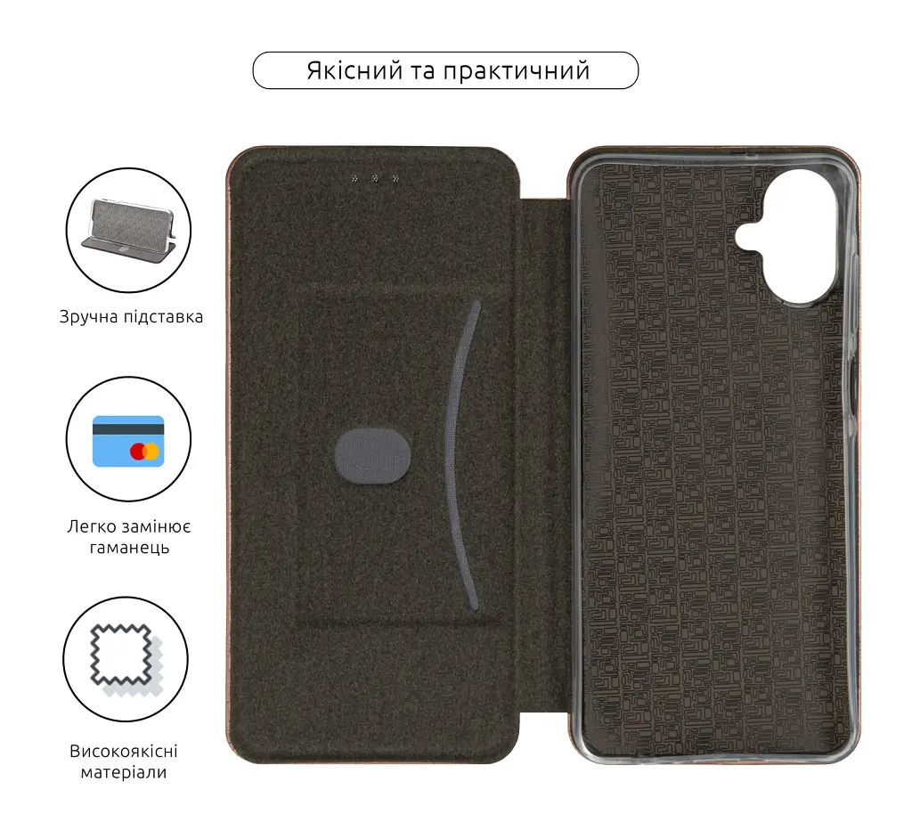Чохол-книжка ArmorStandart G-Case для Samsung A08 4G / A07s 4G / A07 4G Rose Gold - фото 3