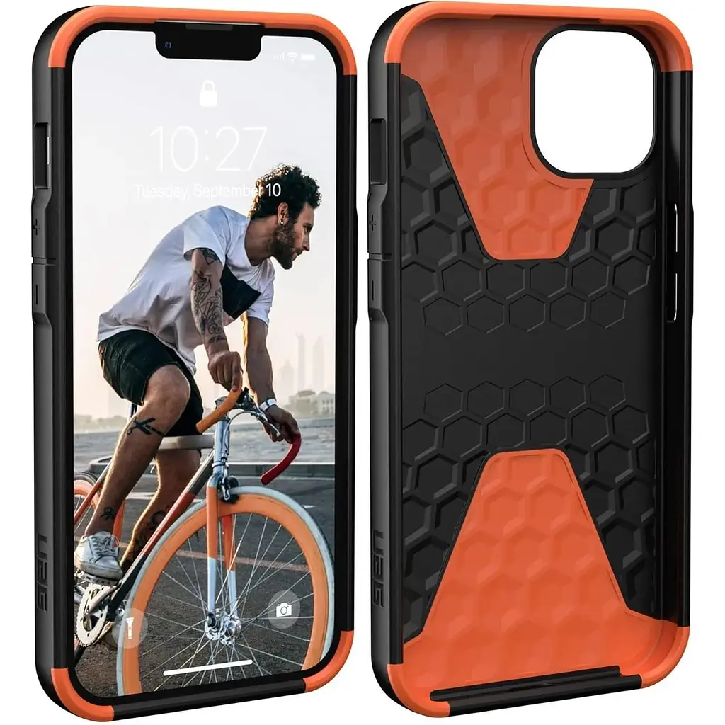 Оригинальний противоударный чехол UAG Civilian для iPhone 13 / iPhone 14 (6.1") Black (11317D114040) - фото 8