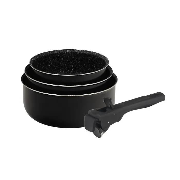 Набір ковшів Bergner Click&cook black. 16/18/20 см (BG-31602-BK)