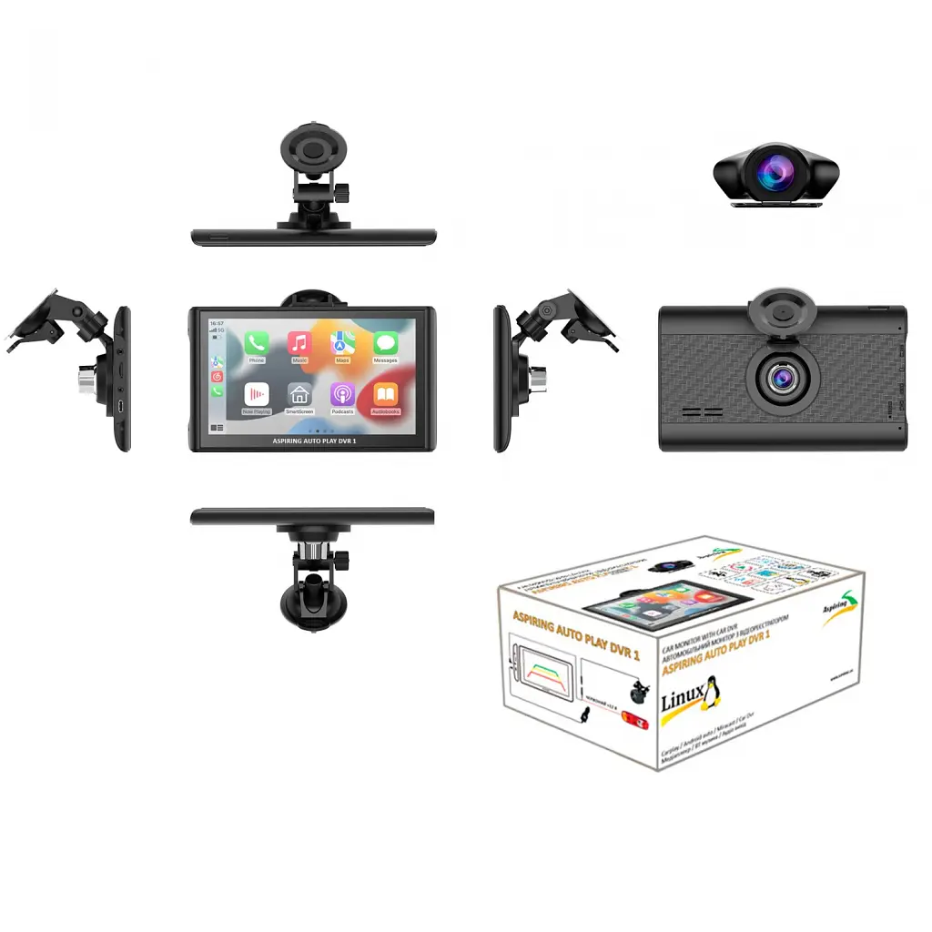 Автомобільний монітор Aspiring Auto Play DVR 1, Magnet, CarPlay, Android auto - фото 12