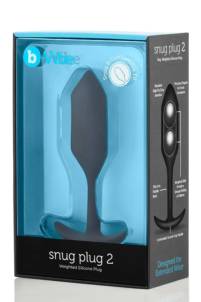 Анальна пробка B-Vibe Snug Plug 2, 10.5 см (чорний) - фото 4