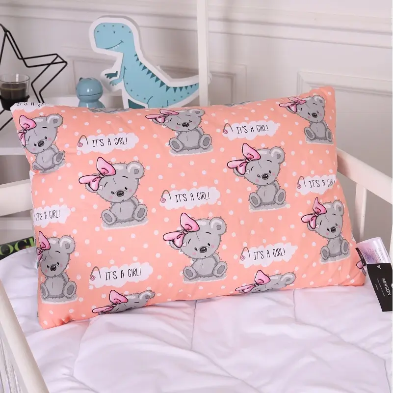 Набір дитячий MirSon зима Kids Time 20-0028 Little girl Teddy 110x140 см EcoSilk: ковдра з подушкою (2200009664212) - фото 7