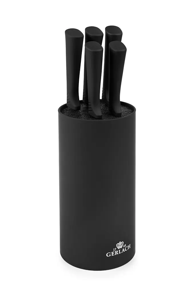 Набір з 5 кухонних ножів та підставки Smart Black Gerlach kuh0008945