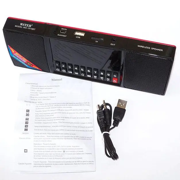 Бездротова акумуляторна колонка Bluetooth WS-1515BT - фото 3
