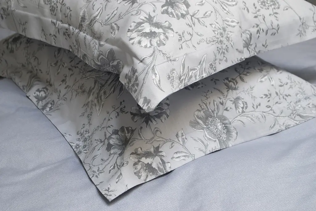 Постельное белье сатин Lotus Home - Wesiya серый евро - фото 3