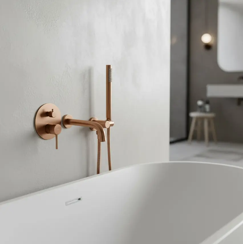 Змішувач для ванни Rea Lungo + BOX прихованого монтажу brushed copper REA-B4568 - фото 2