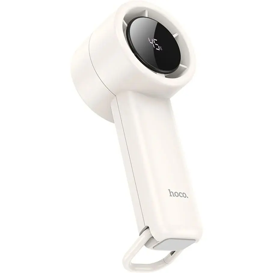 Вентилятор портативний Hoco HX63 Fashion high-speed handheld fan white - фото 3