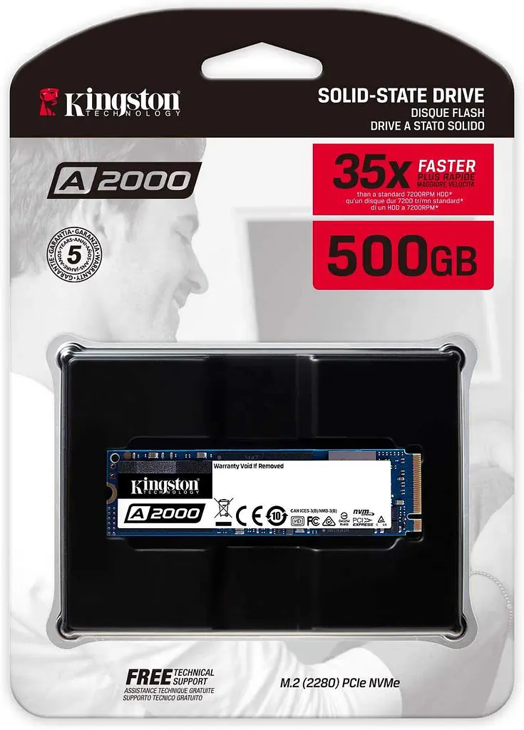 Накопичувач SSD Kingston M.2 NVMe 500Gb A2000 (SA2000M8/500G) Б/в - фото 3