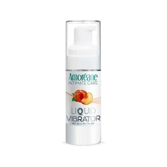Лубрикант з ефектом вібрації Amoreane Med Liquid Vibrator Peach (30 мл) - фото 2