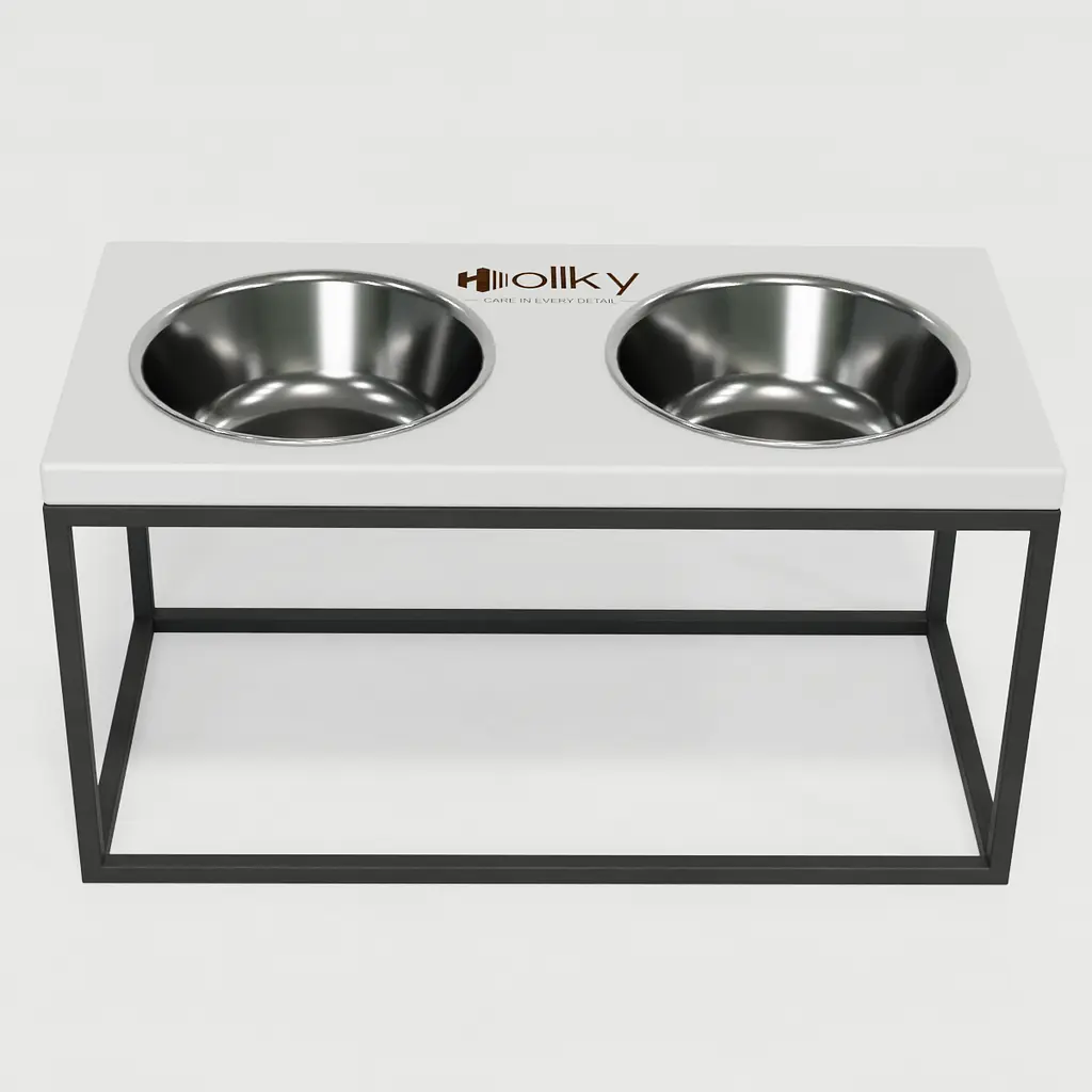 Hollky Base L — миски на підставці для середніх і великих собак (2 × 0,95 л, висота 20 см) - фото 3