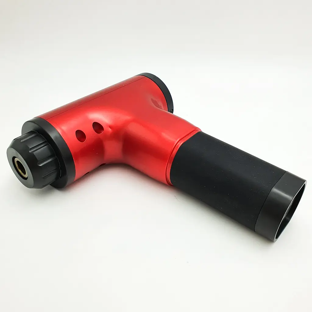 М'язовий масажер для тіла ручний акумуляторний портативний 4 насадки Fascial Gun MP-320 червоний - фото 4