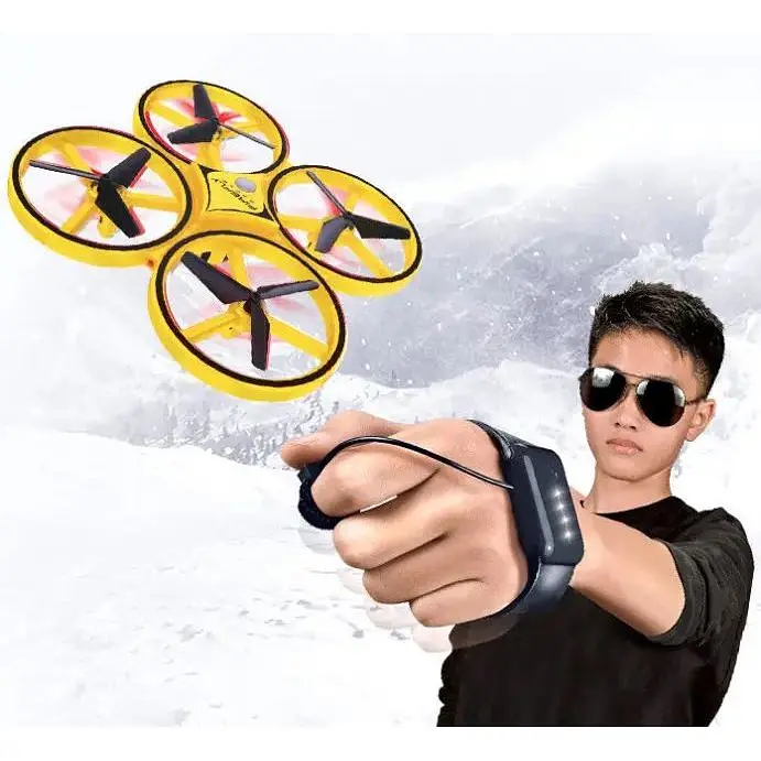 Квадрокоптер Drone Gravity Hand Yellow з гіроскопом та датчиками наближення - фото 3