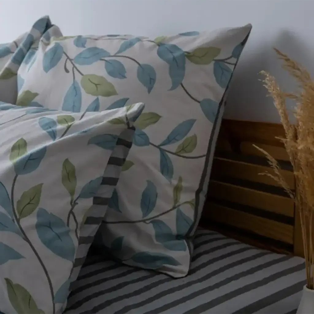 Постільна білизна ТЕП Soft Dreams Spring Basil 70x70 двоспальна білий - фото 5