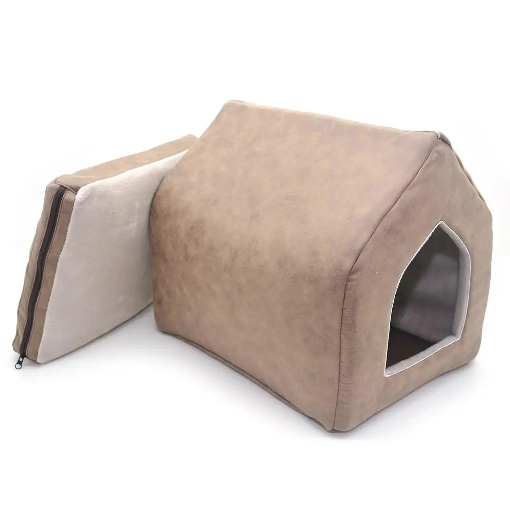 Будиночок для собак та котів Zoo-hunt Айсберг коричневий №1 35х44х39 см - фото 2