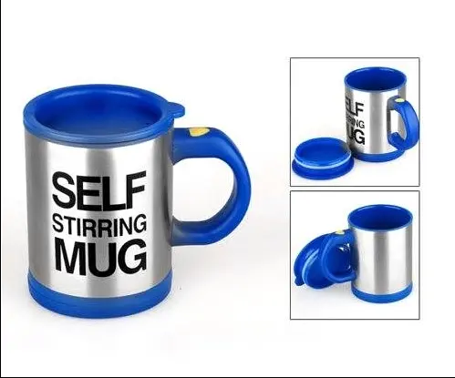 Чашка кухоль мішалка автоматична з вентилятором 400мол Self Stirring Mug Синя - фото 7