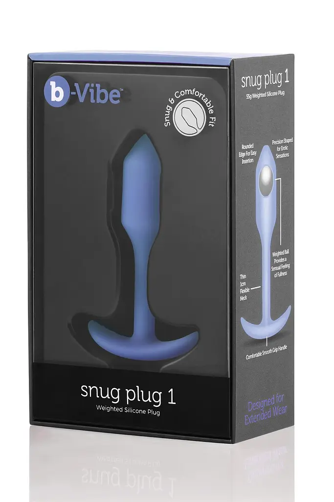 Анальная пробка B-Vibe Snug Plug 1 8.6 см (фиолетовый) - фото 5