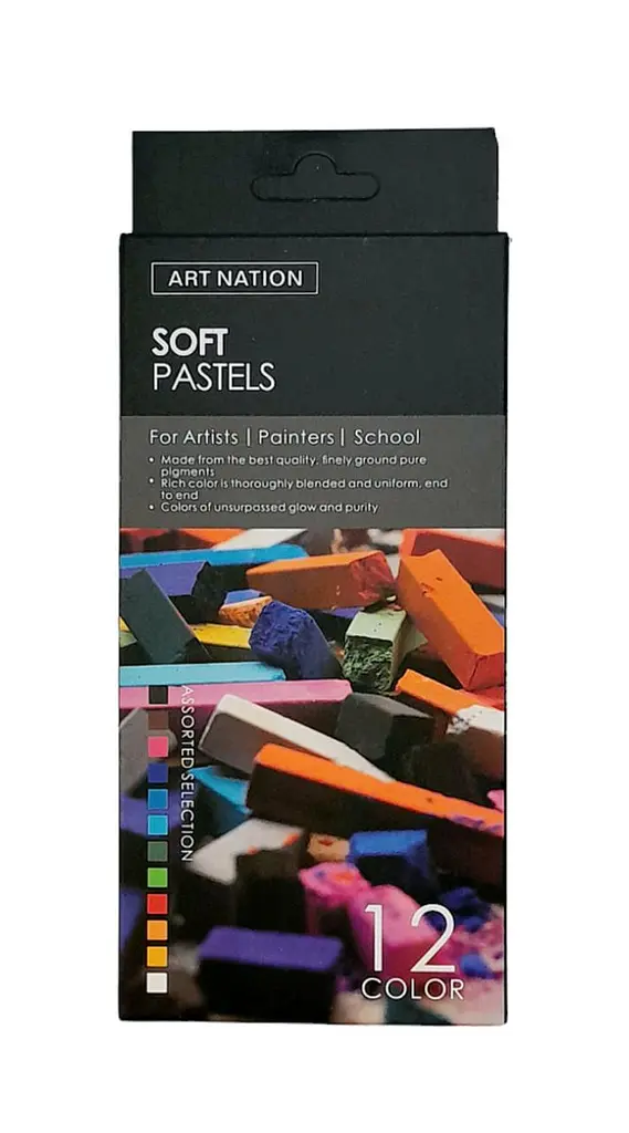 Пастель суха м'яка, 12 кольорів SOP1210RC 756079 Art Nation