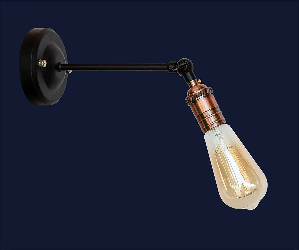 Светильник настенный Levistella 752WD1705-1 E27 черный медное основание - фото 2