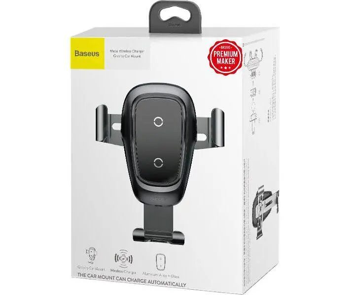 Беспроводной ЗУ и держатель Baseus Metal Wireless Charger Gravity Car Mount (WXYL-B0A) - фото 7