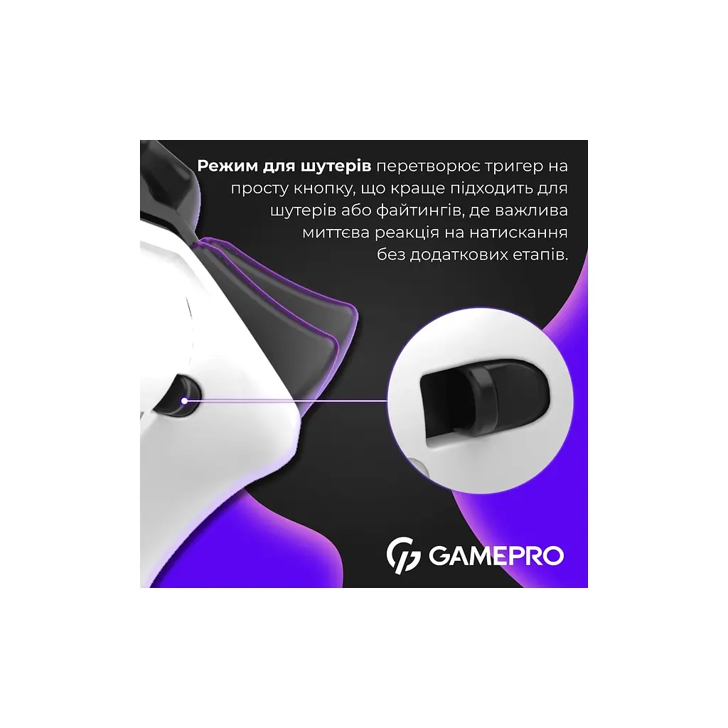 Геймпад GamePro GPS13W BT 5.3/USB/PC/iOS/Android/PS3/PS4 RGB White (GPS13W) - фото 6