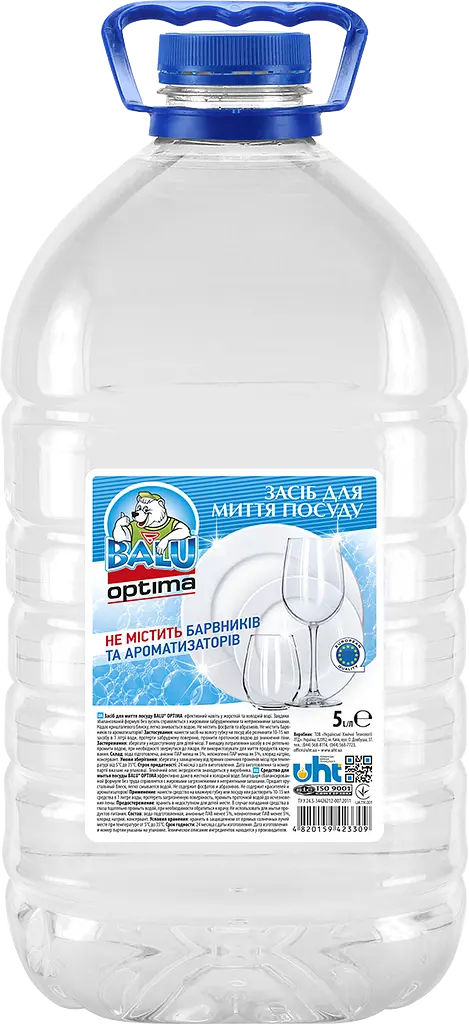 Засіб для миття посуду без запаху Balu OPTIMA 5 л ПЕТ - фото 1