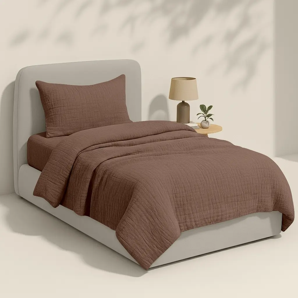 Дитяча постіль Cosas Caramel без простирадла муслін 110х140 см (Set_Muslin_013Caramel_140_2) - фото 2