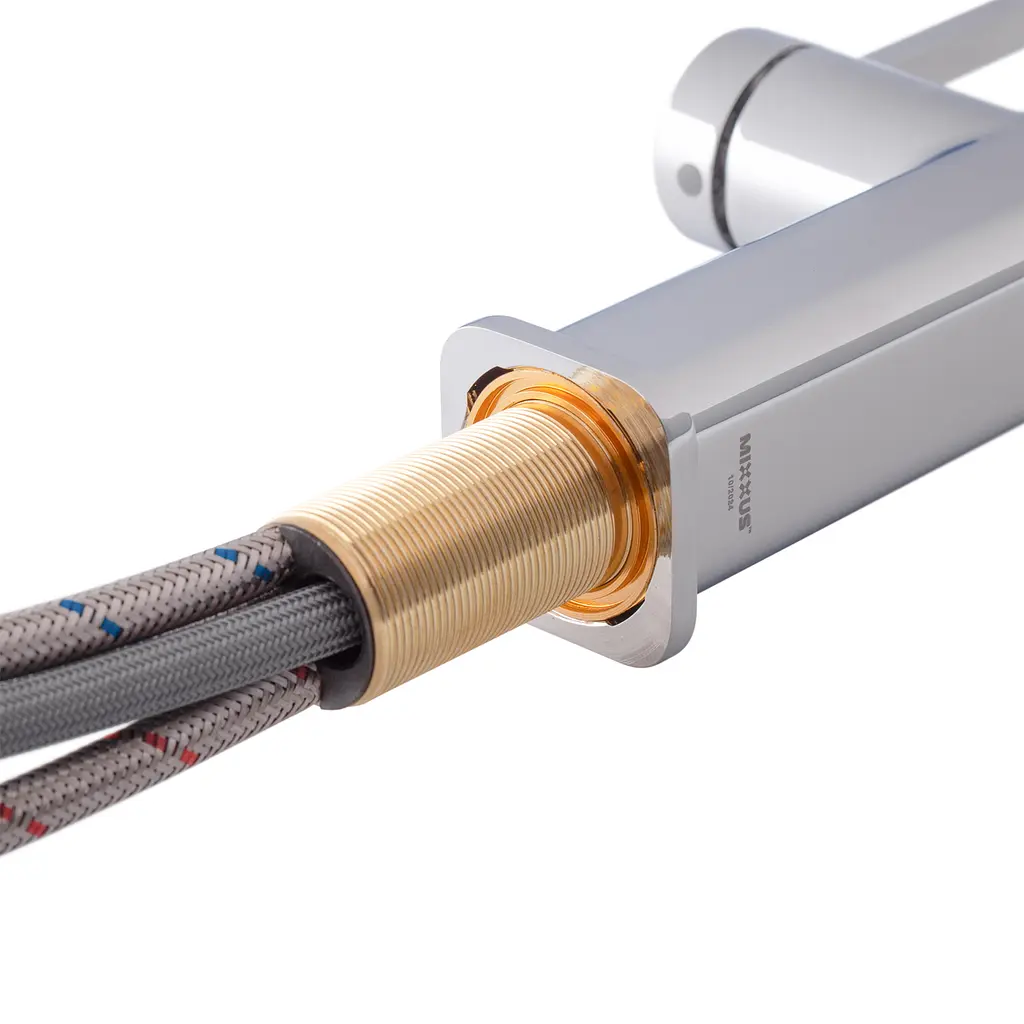 Смеситель для кухни с выдвижным изливом Mixxus Premium Hammer 014 MI6953 Хром - фото 7