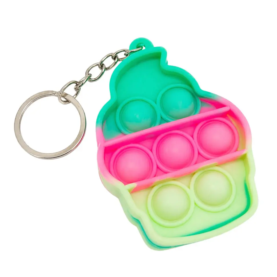 Дитячий антистрес-брелок Pop It міні Морозиво AA3641-1 силікон, 6,4 х4,8х1 см