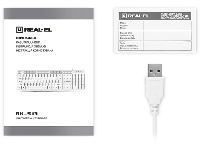Клавіатурв REAL-EL RK-513 White (EL123100047) - фото 7