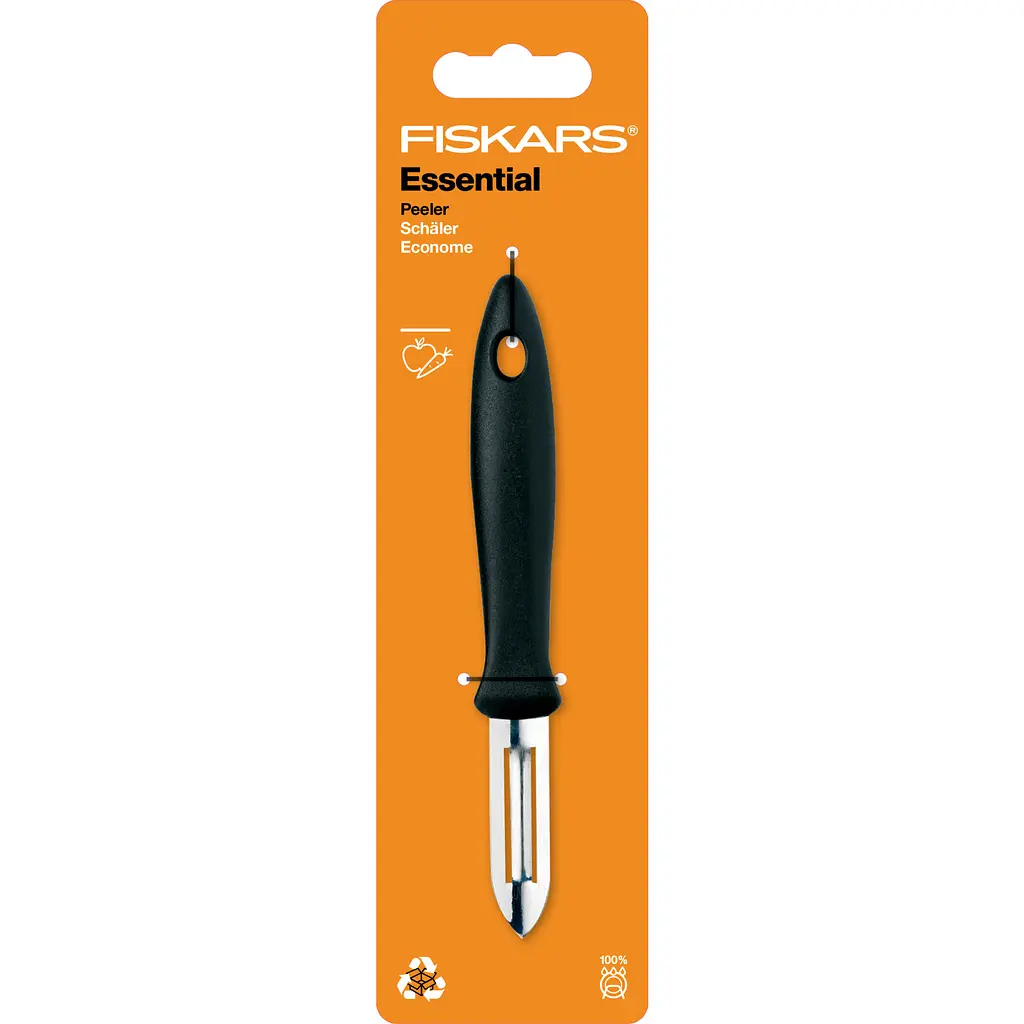 Кухонний ніж Fiskars Essential для чищення овочів 6 см Black 1065585 - фото 2