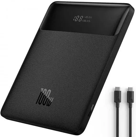 Зовнішній акумулятор Baseus Blade High Power Digital Display 20000mAh 100W PPBLD100-S чорний - фото 2