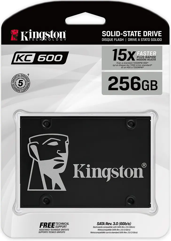 Накопичувач SSD Kingston KC600 2.5" SATAIII 3D TLC 256GB (SKC600/256G) - фото 3