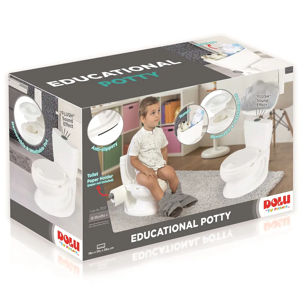 Навчальний горщик-унітаз Dolu, білий (7051) - фото 9