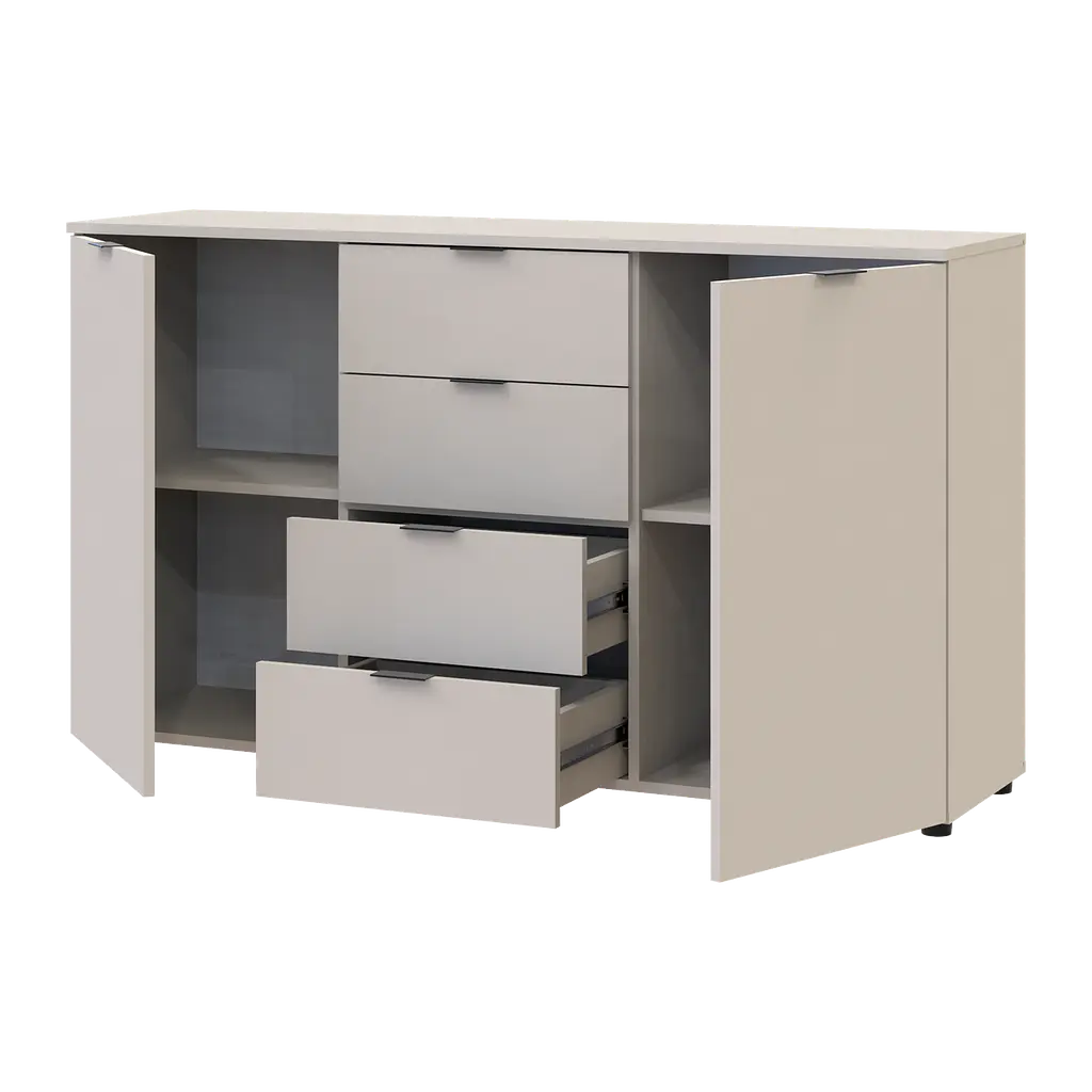 Комод Doros Рон 5 2 фасада 4 ящика Кашемир 140х38х81 см (41516047) - фото 6