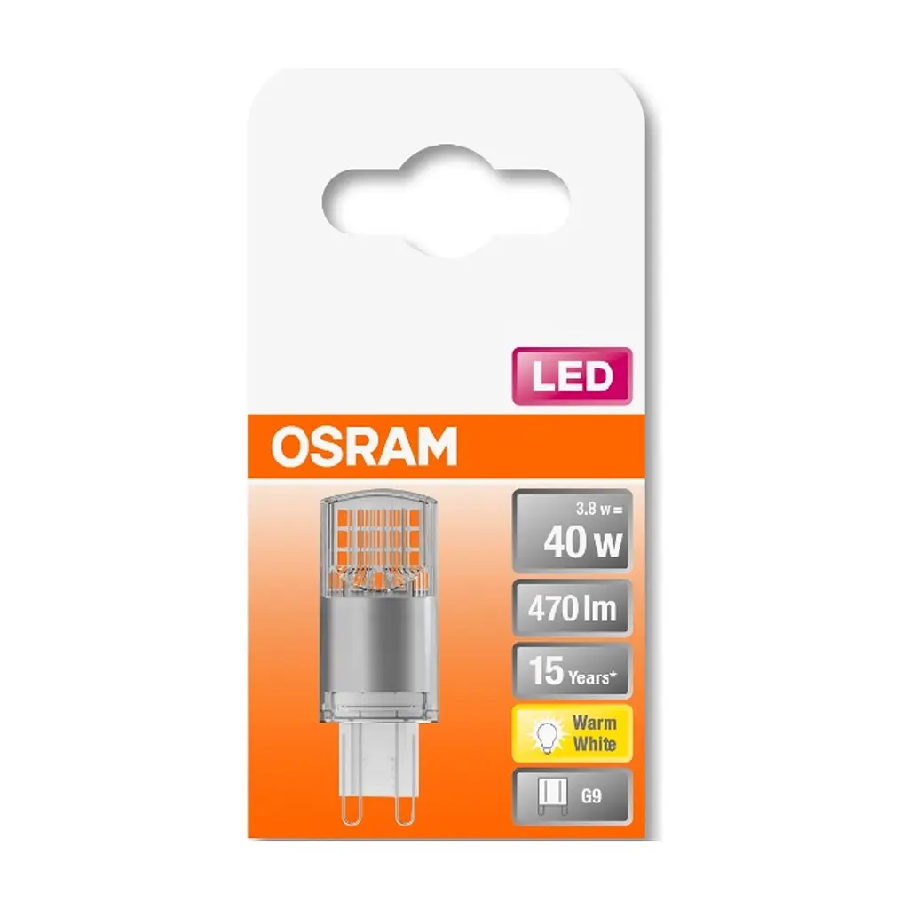 Лампочка Osram LEDPIN40 3,8W/827 230V CL G9 10X1 (4058075432390) - фото 4