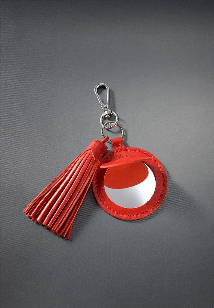 Брелок-підвіска з дзеркальцем 1.0 червона - фото 4