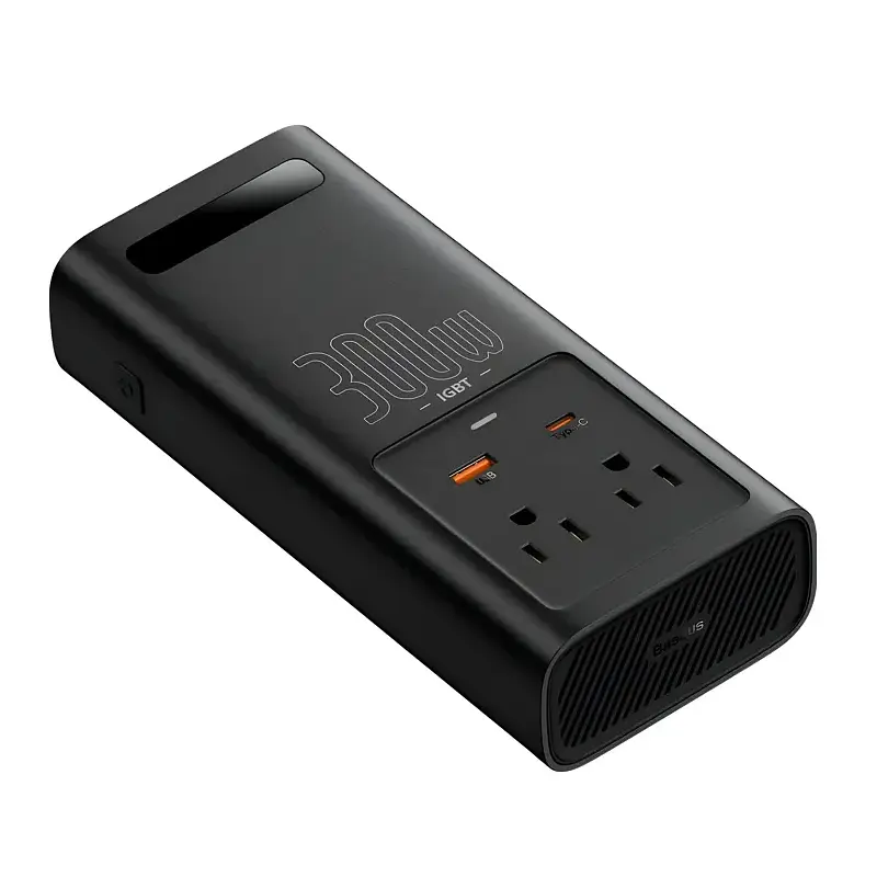 Автомобільний інвертор Baseus IGBT Power Inverter 300W (110V US/JP ) Black (CGNB010001) - фото 5
