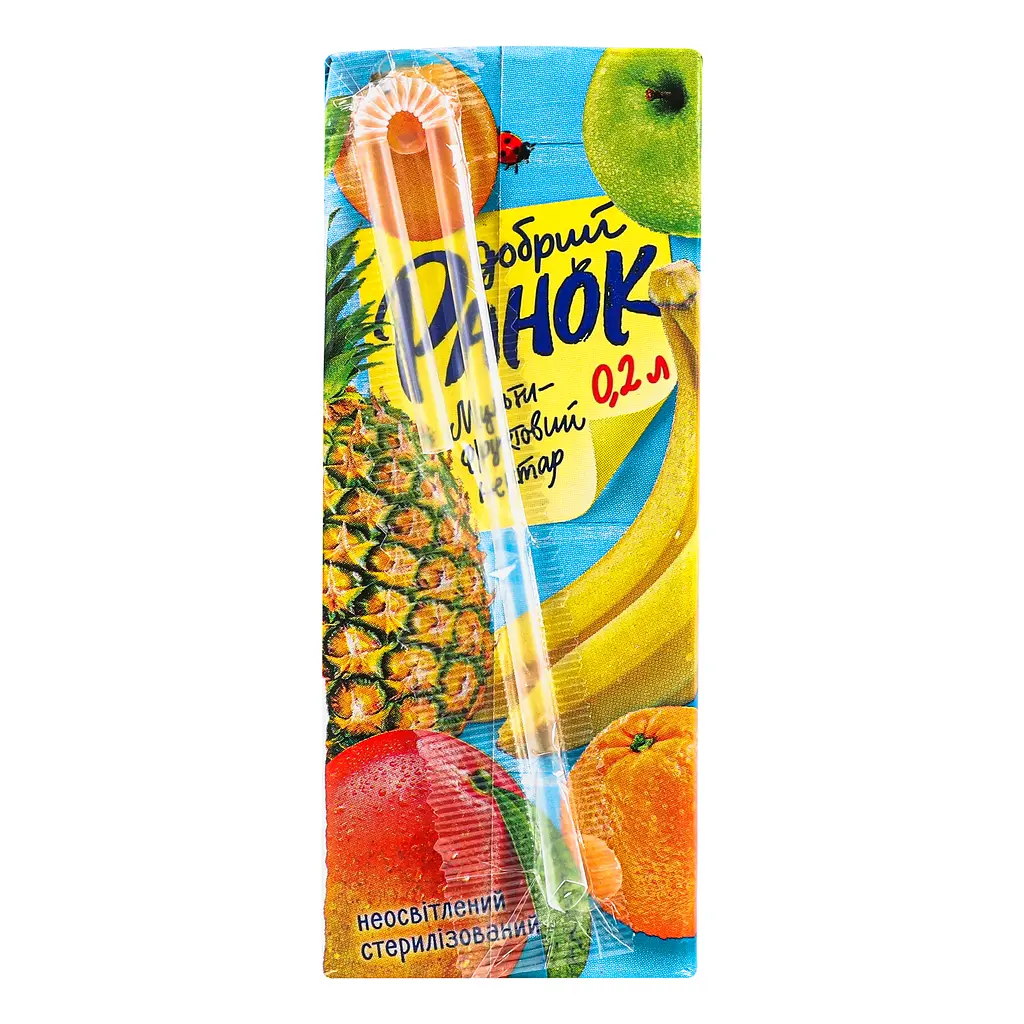 Уцінка. Нектар Добрий Ранок мультифруктовий 0.2 л  - фото 3