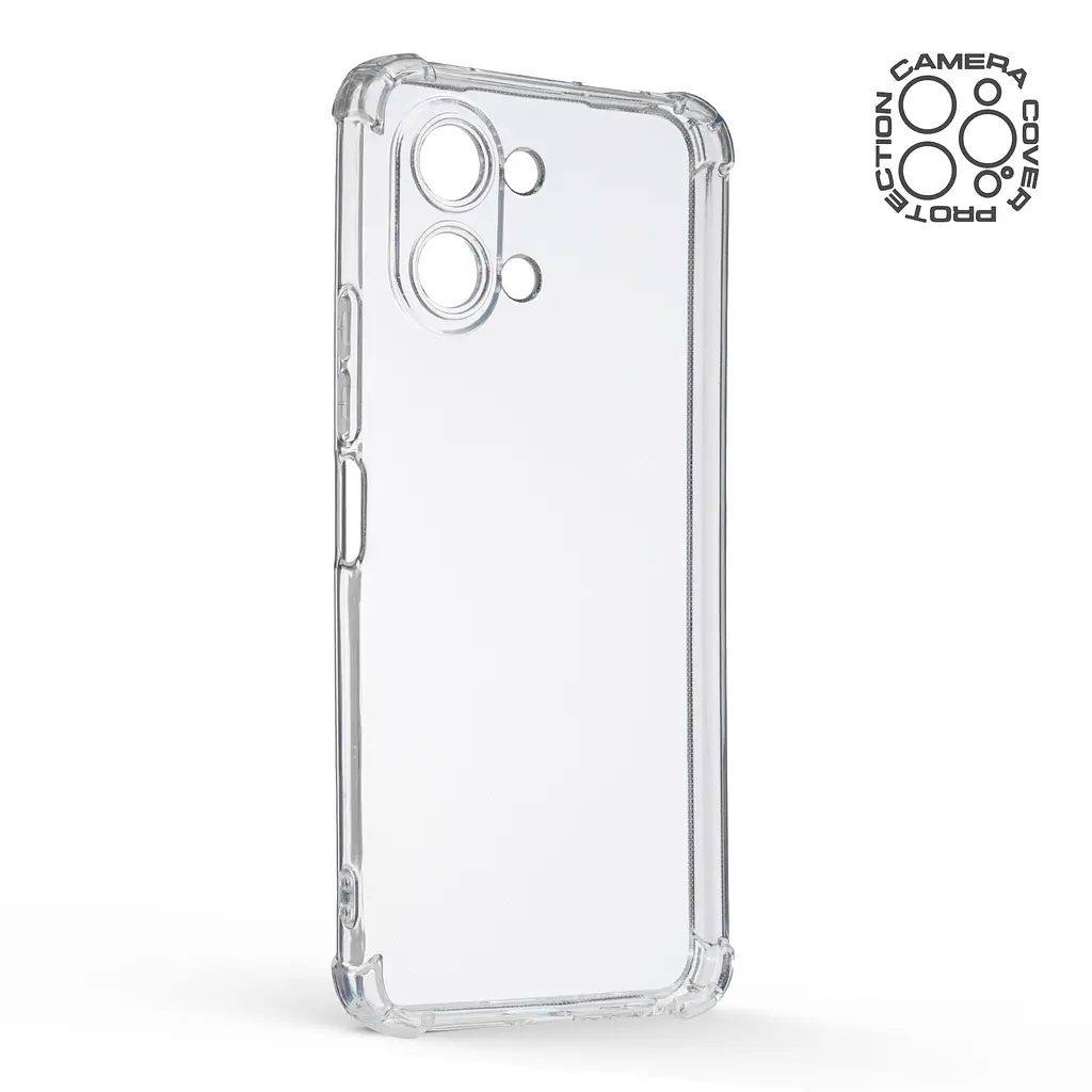 Прозрачный чехол для TECNO Spark Go 3 4G (KN3) с защитой камеры и усиленными бортами, тонкий, силиконовый, бесцветный, ударостойкий, противоударный бампер c закрытой камерой, ArmorStandart (ARM91014) - фото 2