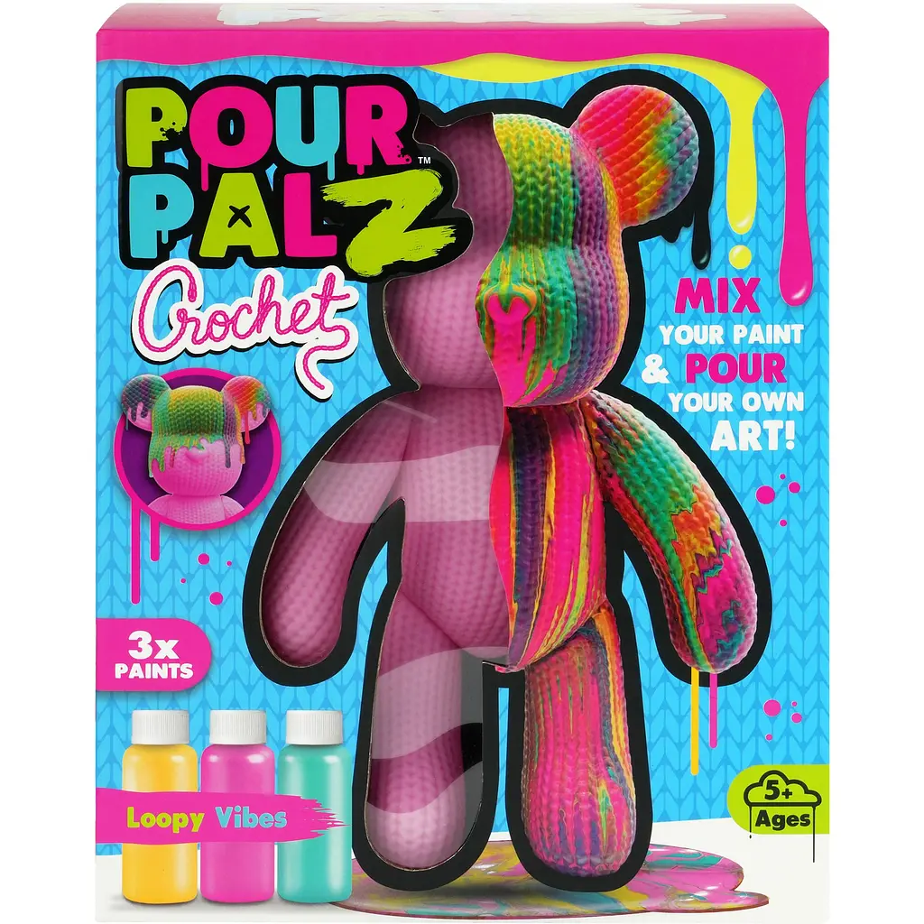 Набір для творчості ToyMonster Pour Palz Флюїд Арт Ведмедик Кольоровий вихор S4 В'язані дива (FC-G0004A)
