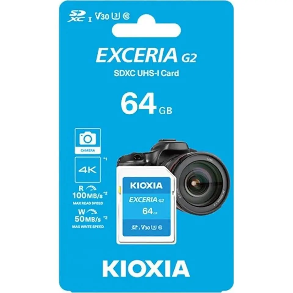 Карта пам’яти KIOXIA EXCERIA G2 SDXC 64GB U3 V30 (LNEX2L064GG4) - фото 2