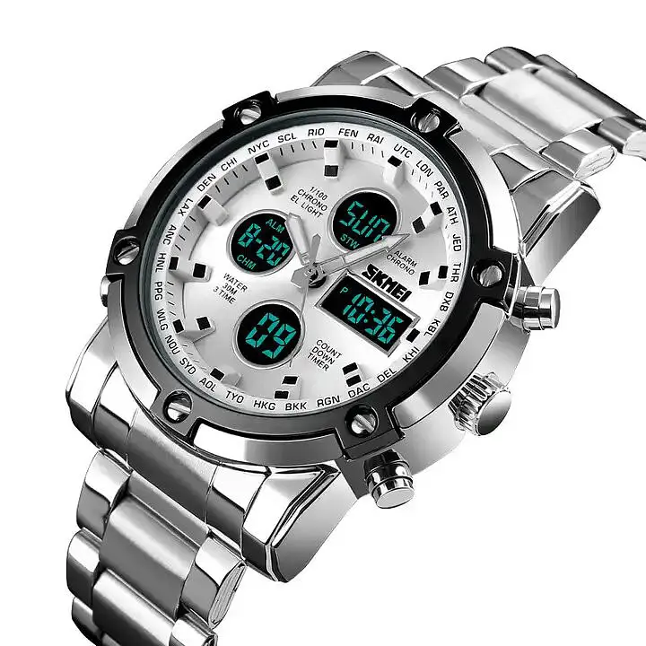 Наручний годинник чоловічий Skmei 1389 Silver - Silver, 1389SI (12320) - фото 3