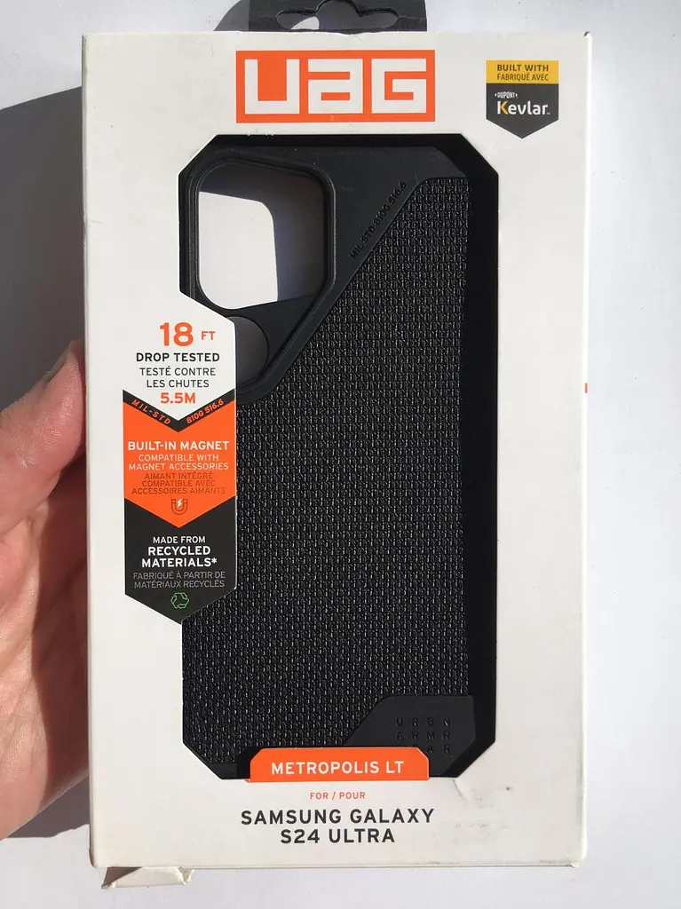 Чохол протиударний UAG Metropolis LT MagSafe для Samsung Galaxy S24 Ultra (S928) Black Kevlar 214420113940 - фото 2