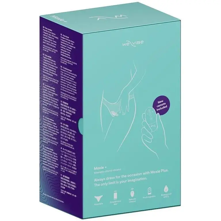 Смарт-вибратор в трусики We-Vibe Moxie+ Aqua пульт ДУ - фото 4