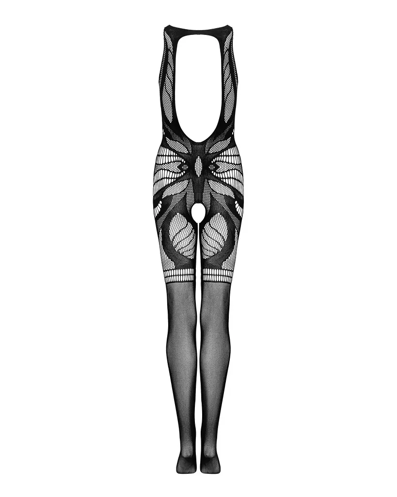 Сітчастий бодістокінг без рукавів Obsessive Bodystocking G331 S/M/L, black, з доступом - фото 6
