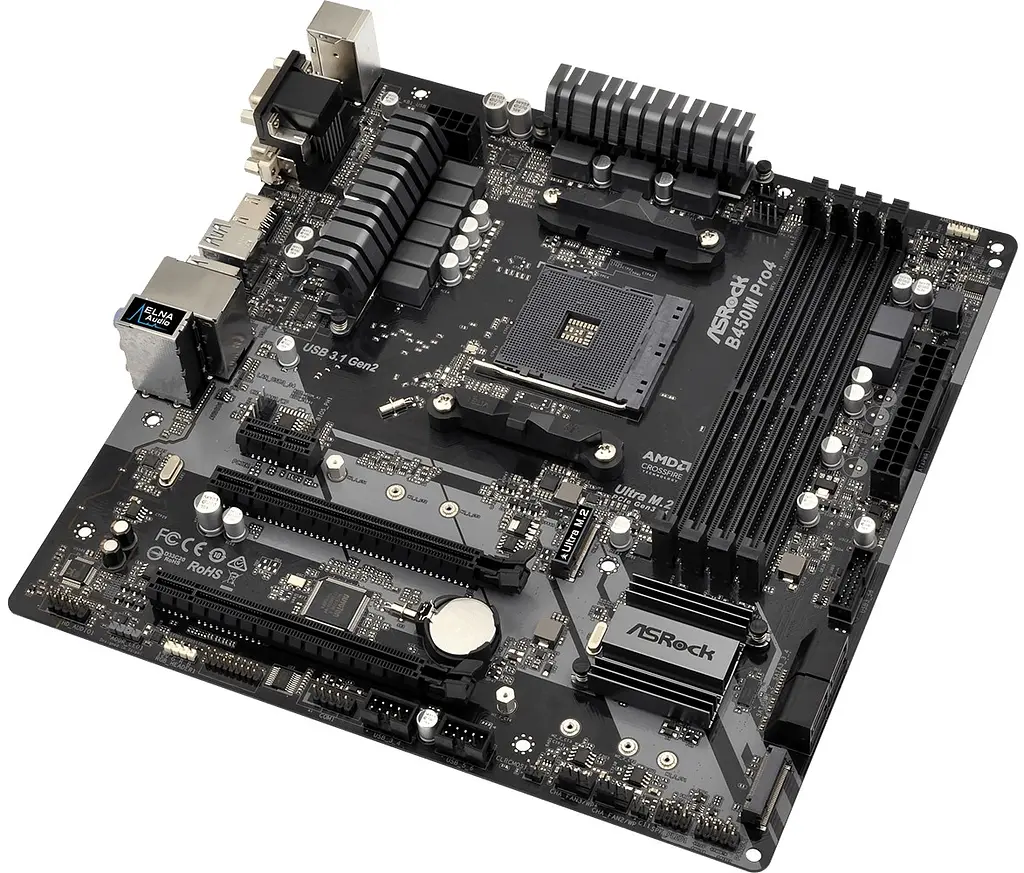 Материнська плата ASRock B450M Pro4 Socket AM4 (B450M Pro4) Б/В - фото 2
